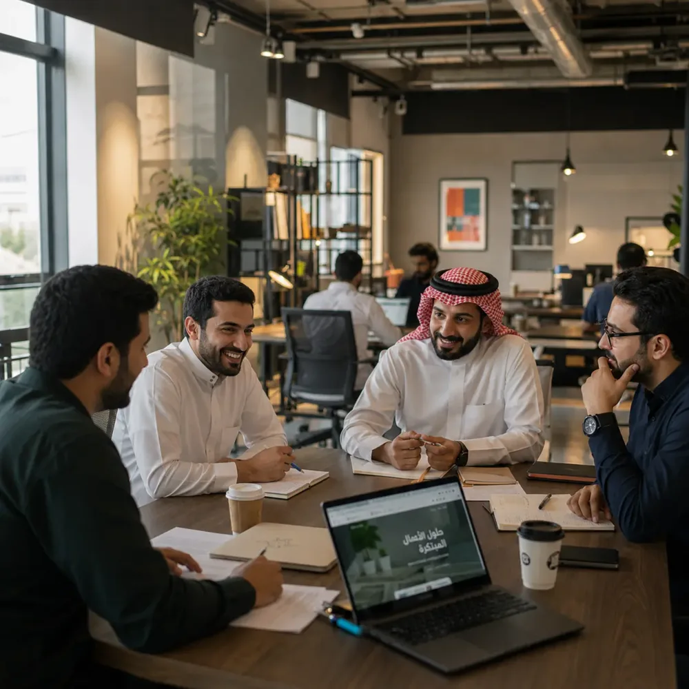 فريق سدو في اجتماع عمل داخل مكتب الوكالة
